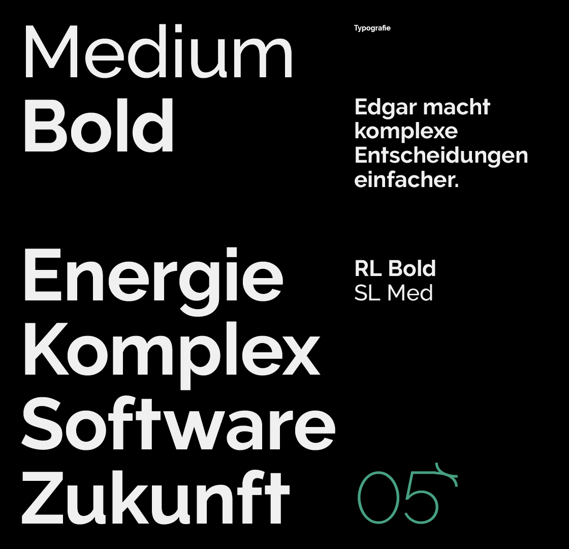 Edgar Corporate Design Typografie